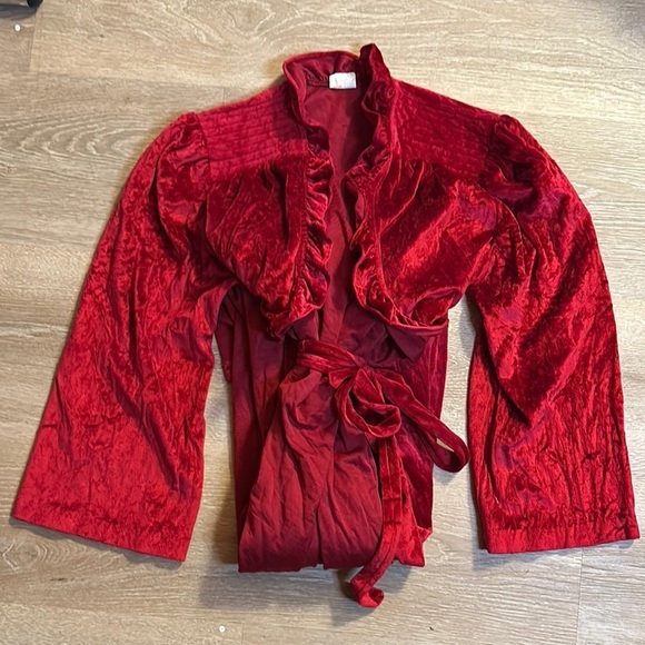 RED VINTAGE ROBE, medium - Picture 2 of 2